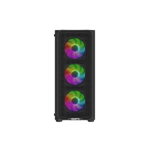VENTO VG10F-FSP Hydro 550W 80Plus Mesh Temperli Camlı USB 3.0 ATX Rainbow Gaming Kasa