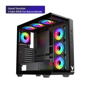 Vento  VG4302FA 4x120mm ARGB Fanlı Hydro K PRO 850W 80Plus Bronze E-ATX Gaming Kasa