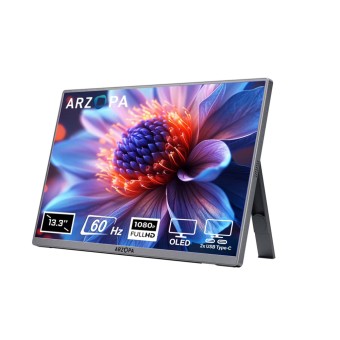 ARZOPA 13.3'' OLED A3C PRO FullHD 60HZ KickStand Gri Taşınabilir Monitör