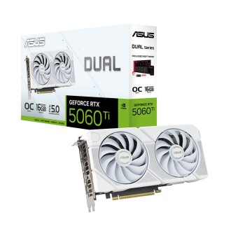 ASUS Dual GeForce RTX 5060 Ti 16GB GDDR7 White OC Edition 128Bit DLSS 4 NVIDIA Beyaz Ekran Kartı-DUAL-DUAL-RTX5060TI-O16G-WHITE