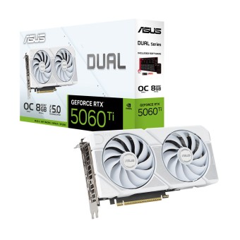 ASUS Dual GeForce RTX 5060 Ti 8GB GDDR7 White OC Edition 128Bit DLSS 4 NVIDIA Beyaz Ekran Kartı-DUAL-RTX5060TI-O8G-WHITE