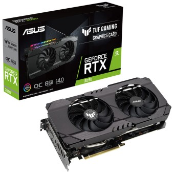 ASUS GEFORCE RTX 3050 TUF-RTX3050-O8G-GAMING 8GB GDDR6 128bit 1852MHz OC HDMI 3xDP RGB Ekran Kartı