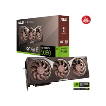ASUS GeForce RTX 5080 16GB GDDR7 NOCTUA OC Edition 256Bit DLSS 4 NVIDIA Ekran Kartı-RTX5080-O16G-NOCTUA