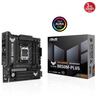 ASUS TUF GAMING B850M-PLUS AMD B850 DDR5 8000MHz (OC) Soket AM5 mATX Anakart