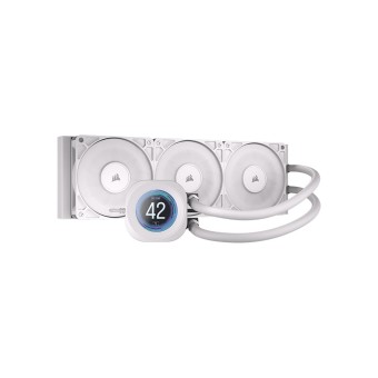 CORSAIR NAUTILUS 360 RS LCD ARGB R120 ARGB Fanlı 2.1" IPS LCD 360mm Sıvı Beyaz İşlemci Soğutucu-CW-9061034-WW