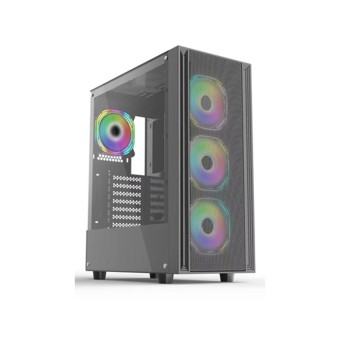 DeepCool CC561 PL650D 650W 80Plus Bronze ATX 3.0 4xRainbow Fanlı  Mid-Tower Siyah Kasa