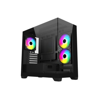 FSP S340 3x ARGB Fanlı-FSP 650W 80Plus Bronze Temperli Camlı USB 3.0 ATX Gaming Kasa
