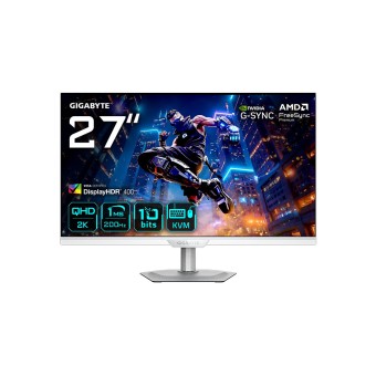GIGABYTE 27” M27Q2 QD ICE 200Hz 1ms GTG SS IPS 2560x1440(QHD) G-Sync Pivot Beyaz Gaming Monitör