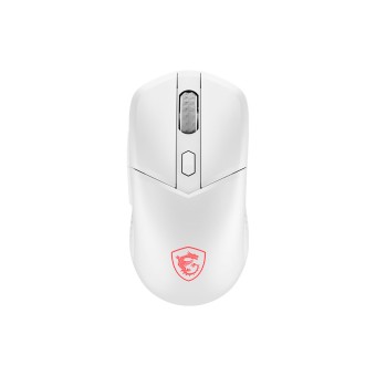 MSI VERSA 300 ELITE WIRELESS WHITE RGB PixArt PAW3395DM BT/Kablosuz 26000DPI Gaming Mouse