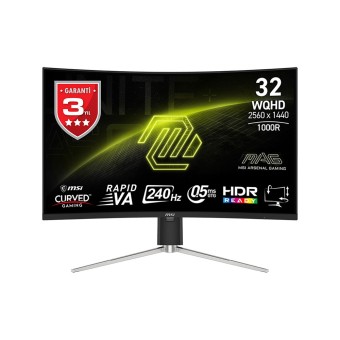 MSI MAG 325CQRXF E2 31.5" 240HZ 0.5MS 2560x1440 (WQHD) AMD FreeSync Premium Kavisli Gaming Monitör