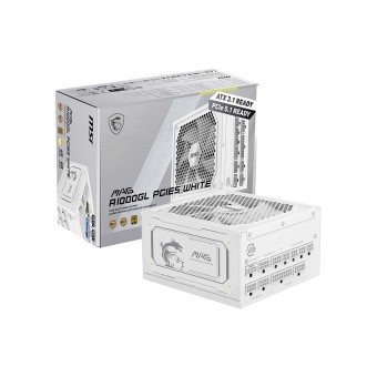 MSI MAG A1000GL PCIE5 WHITE 1000W 80Plus Gold ATX 3.1 Full Modüler Beyaz Güç Kaynağı