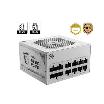 MSI MAG A850GL PCIE5 WHITE 850W 80Plus Gold Full Modüler ATX3.1 PCIE 5.1 Güç Kaynağı