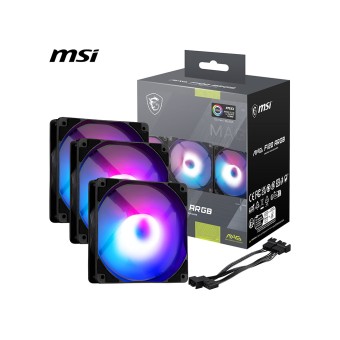MSI MAG F120 ARGB-3RB ARGB Reverse 3'lü 120mm Siyah Fan