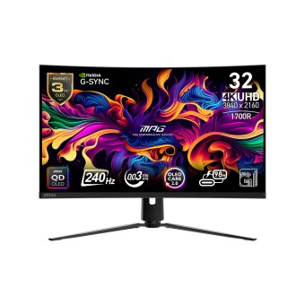 MSI MPG 321CURX QD-OLED 31.5" 240HZ 0.03MS (GTG) 3840x2160 (UHD)  QD-OLED G-SYNC Kavisli Gaming Monitör