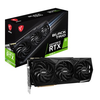 MSI VGA GEFORCE RTX 3090 TI BLACK TRIO 24G RTX3090TI 24GB GDDR6X 384B DX12 PCIE 4.0 X16 Nvidia Ekran Kartı