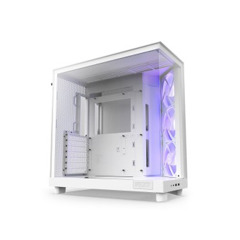 NZXT H6 Flow RGB 3xF120 RGB Fanlı Temperli Camlı Beyaz ATX Mid Tower Gaming Kasa
