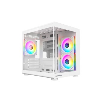 Rampage MINID V1 750W 80 Plus Bronze M-ATX Temperli Camlı 3*12cm ARGB Fan Beyaz Oyuncu Kasası