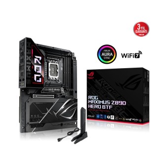 ASUS ROG MAXIMUS Z890 HERO BTF Intel Core Ultra Z890 LGA 1851 Soket 9200MT/s ATX Anakart