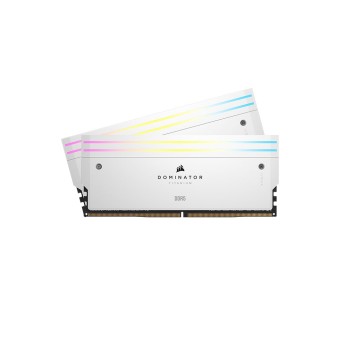 CORSAIR DOMINATOR TITANIUM RGB WHITE 96GB (2x48GB) 6400MT/s CL32 DDR5  Intel XMP Ram-CMP96GX5M2B6400C32W
