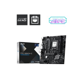 MSI PRO B860M-E Intel Core Ultra LGA 1851 / Series 2 Soket 9066+ MT/s mATX Anakart
