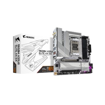 GIGABYTE B650M AORUS ELITE AX ICE AMD B650 Soket AM5 DDR5 8000MT/s(OC) mATX Anakart