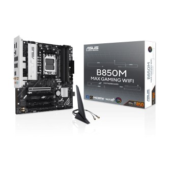 ASUS B850M MAX GAMING WIFI AMD B850 Soket AM5 8000+MT/s (OC) Wi-Fi 6 m-ATX Anakart