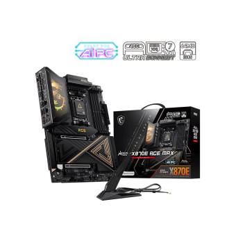 MSI MEG X870E ACE MAX AM5 DDR5 8400+ MT/s USB 40Gbps 64MB BIOS Wi-Fi 7 RGB Anakart