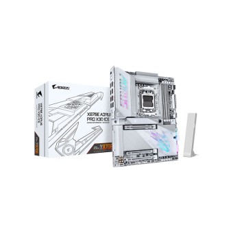 GIGABYTE X870E AORUS PRO X3D ICE AMD X870E Soket AM5 DDR5 9000MT/s Wi-Fi 7 ATX Anakart