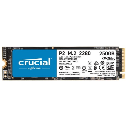 CRUCIAL 250GB P2 CT250P2SSD8 NVMe M.2 SSD Okuma Hızı 2100MB / Yazma Hızı 1150MB