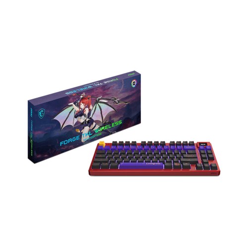 MSI FORGE TKL WIRELESS MLG EDITION RED US Mekanik LCD Ekranlı BT/2.4GHZ Kablosuz Gaming Klavye