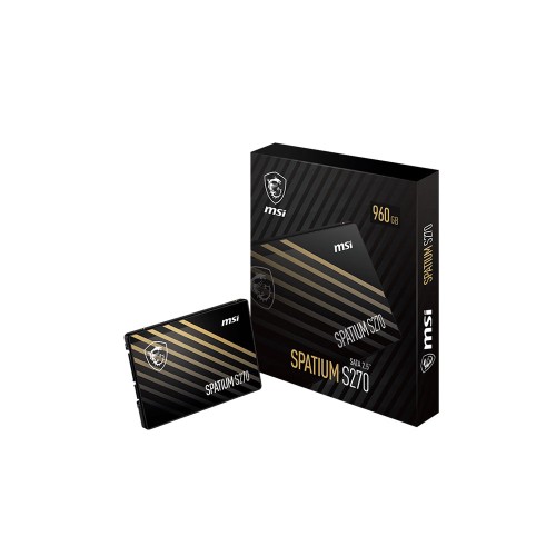 MSI SPATIUM S270 SATA 2.5" 960GB 500MB Okuma/450MB Yazma 3D NAND SATA III SSD