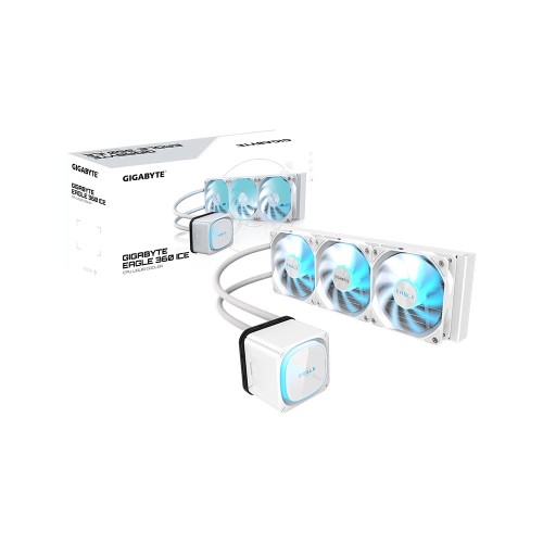 GIGABYTE EAGLE 360 ICE LGA1700/1851/AM5 360mm ARGB Fanlı Sıvı Beyaz İşlemci Soğutucusu-GIGABYTE EAGLE 360 ICE