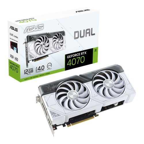 ASUS Dual GeForce RTX 4070 White 12GB GDDR6X PCI-E 4.0 DLSS 3 192Bit NVIDIA Ekran Kartı