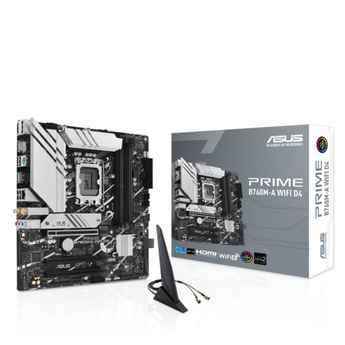 ASUS PRIME B760M-A WIFI D4 Intel B760 Soket 1700 DDR4 5333MHz (O.C.) mATX Anakart