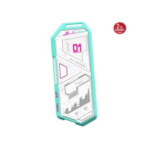 ASUS ROG STRIX ARION HATSUNE MIKU USB3.2 GEN2 TİP-C USB3.2 GEN2 TİP-C  M.2 NVME BEYAZ SSD KUTUSU