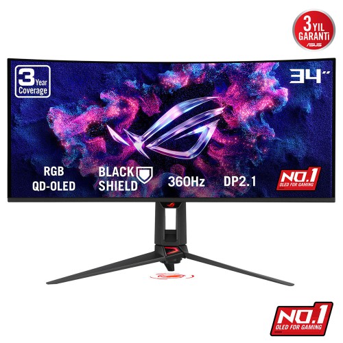 ASUS ROG Swift OLED PG34WCDN 34 inç 0.03ms 360Hz UWQHD (3440 x 1440) Adaptive Sync QD-OLED Kavisli Gaming Monitör