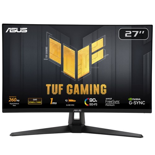 ASUS TUF GAMING VG27AQM1A 27" 2K IPS 2560x1440 1ms 260Hz 400cd HDR400  FreeSync VE G-SYNC uyumlu Gamıng Monitör