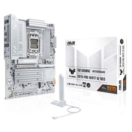 ASUS TUF GAMING X870-PRO WIFI7 W NEO AMD X870 Soket AM5 8600Mhz O.C. DDR5 WiFi 7 + BT ATX AMD Anakart