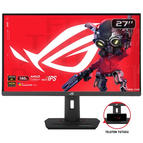 ASUS TUF GAMING XG27UCS  27 FAST IPS FREESYNC VE G-SYNC UYUMLU HDR 3840x2160 1MS 160HZ DP HDMI USB VESA 3YIL ELMB SYNC,PIVOT Monitör