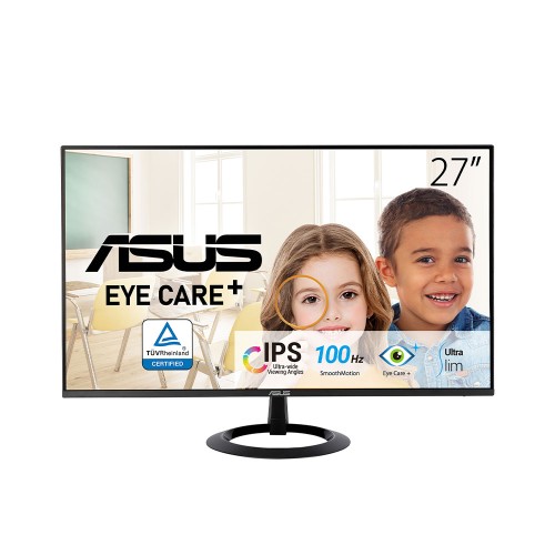 ASUS VZ27EHF 27" IPS FreeSync 1920x1080 1ms 100Hz 250cd EyeCare Flıcker-Free Çerçevesiz Monitör