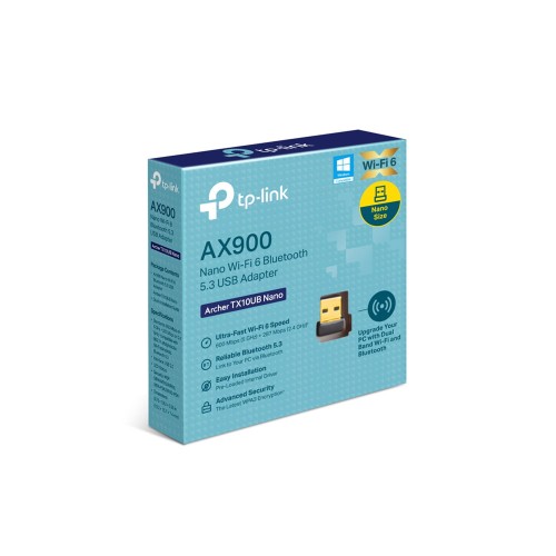 TP-LINK Archer TX10UB Nano AX900 Wi-Fi 6/Bluetooth 5.3 Kablosuz USB Adaptör