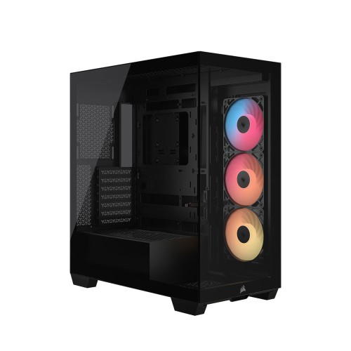 CORSAIR 3500X 3xRS120-R  120mm ARGB FanlıTemperli Camlı Mid-Tower Siyah Bilgisayar Kasası-CC-9011322-WW