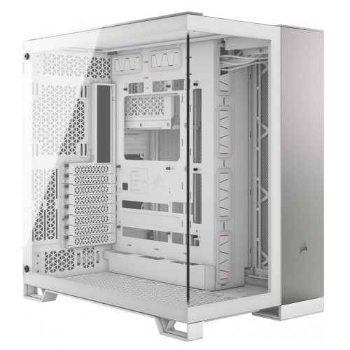 CORSAIR 6500X Temperli Camlı Mid-Tower Beyaz-Saten Gri Dual Chamber Kasa-CC-9011285-WW