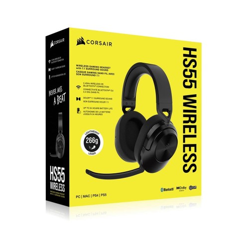 CORSAIR HS55 Surround USB Dolby Audio 7.1 Siyah Kablosuz CA-9011280-EU Gaming Kulaklık