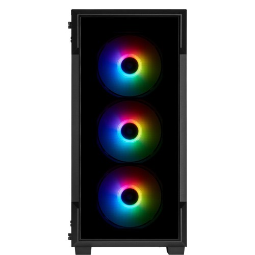 CORSAIR iCUE 220T Temperli Cam 120mm RGB Fanlı Mid-Tower Siyah Kasa