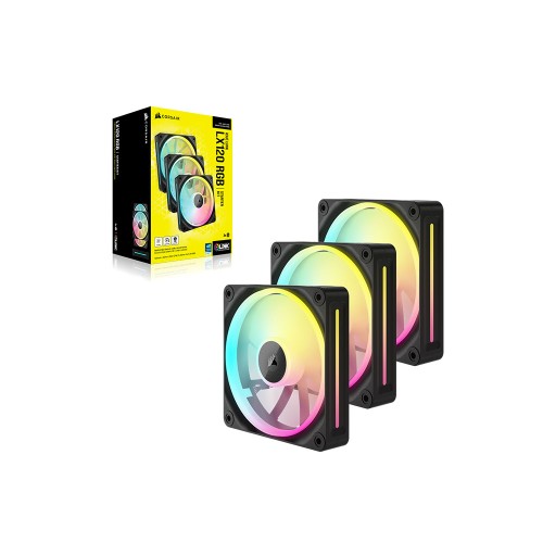CORSAIR ICUE LINK LX120 RGB 120mm Siyah 3'lü Fan Kiti-CO-9051026-WW