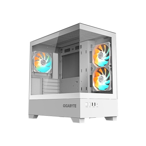 GIGABYTE C201 PANORAMIC ICE 3xARGB Fanlı Temperli Camlı m-ATX Gaming Kasa-GB-C201PI