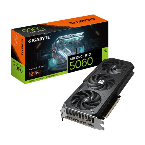 GIGABYTE GeForce RTX 5060 GAMING OC 8G GDDR7 8GB 128Bit DLSS 4 GV-N5060GAMING OC-8GD NVIDIA Ekran Kartı