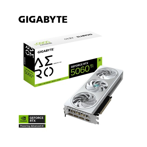 GIGABYTE GeForce RTX 5060 Ti AERO OC 16G GDDR7 16GB 128Bit DLSS 4 GV-N506TAERO OC-16GD NVIDIA Ekran Kartı