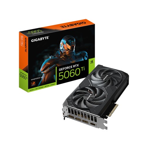 GIGABYTE GeForce RTX 5060 Ti WINDFORCE 16G 128Bit GDDR7 16GB DLSS 4 GV-N506TWF2-16GD NVIDIA Ekran Kartı